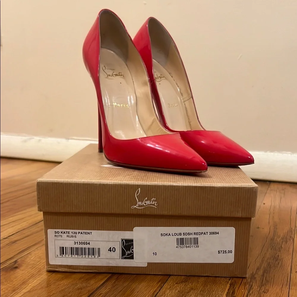 Christian Louboutin Red Patent So Kate Size 40 - Picture 4 of 10